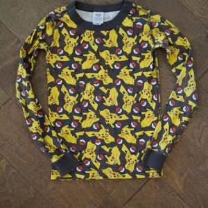 Hanna Andersson Kids Pokemon Long Sleeve Pajama Top Shirt US 8 Organic Cotton